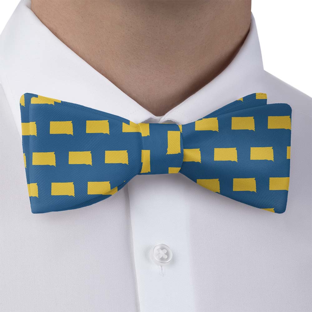 South Dakota State Outline Bow Tie - Bow Tie with Dress Shirt - Knotty Tie Co.