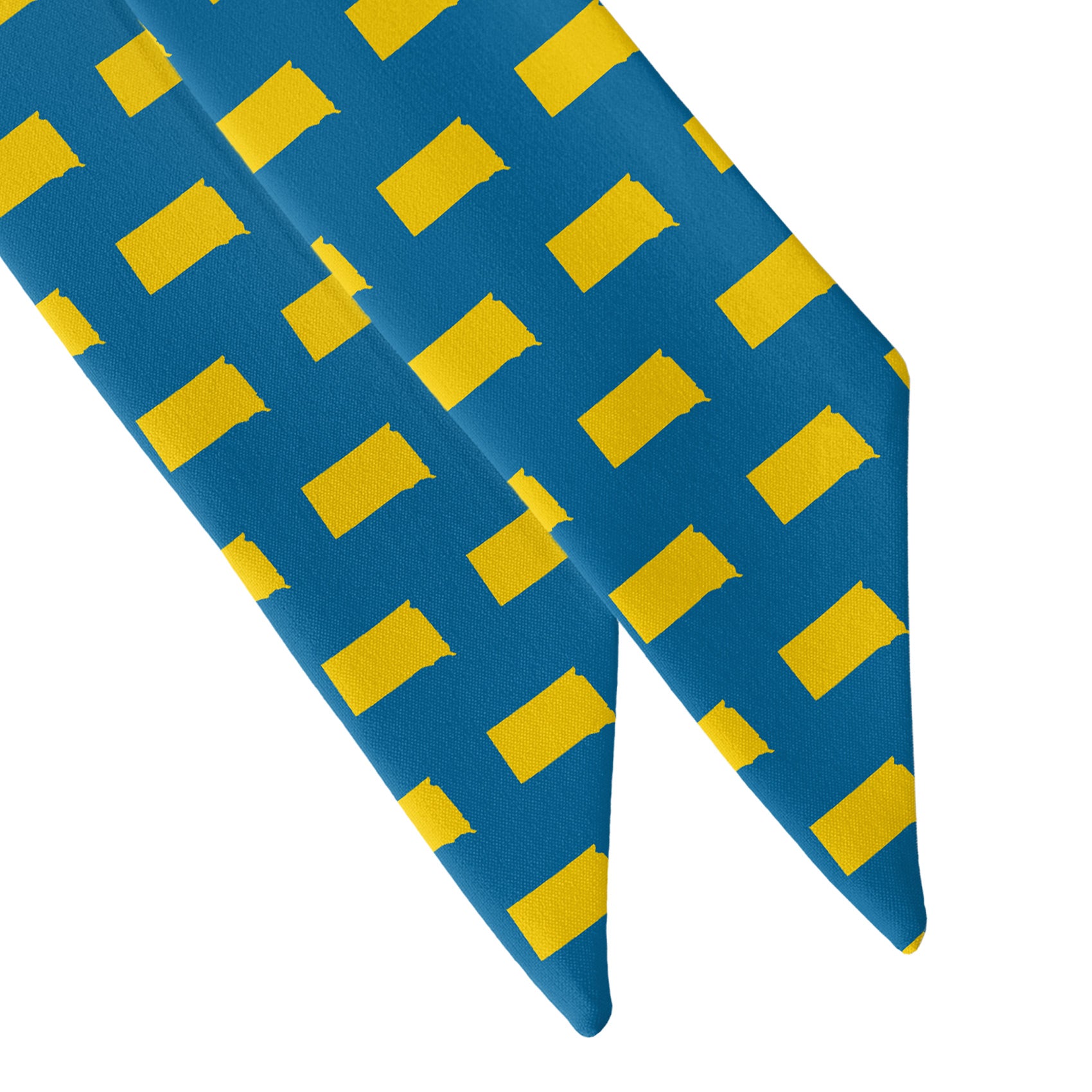 South Dakota State Outline Hair Scarf - Scarf Tapered Ends - Knotty Tie Co.