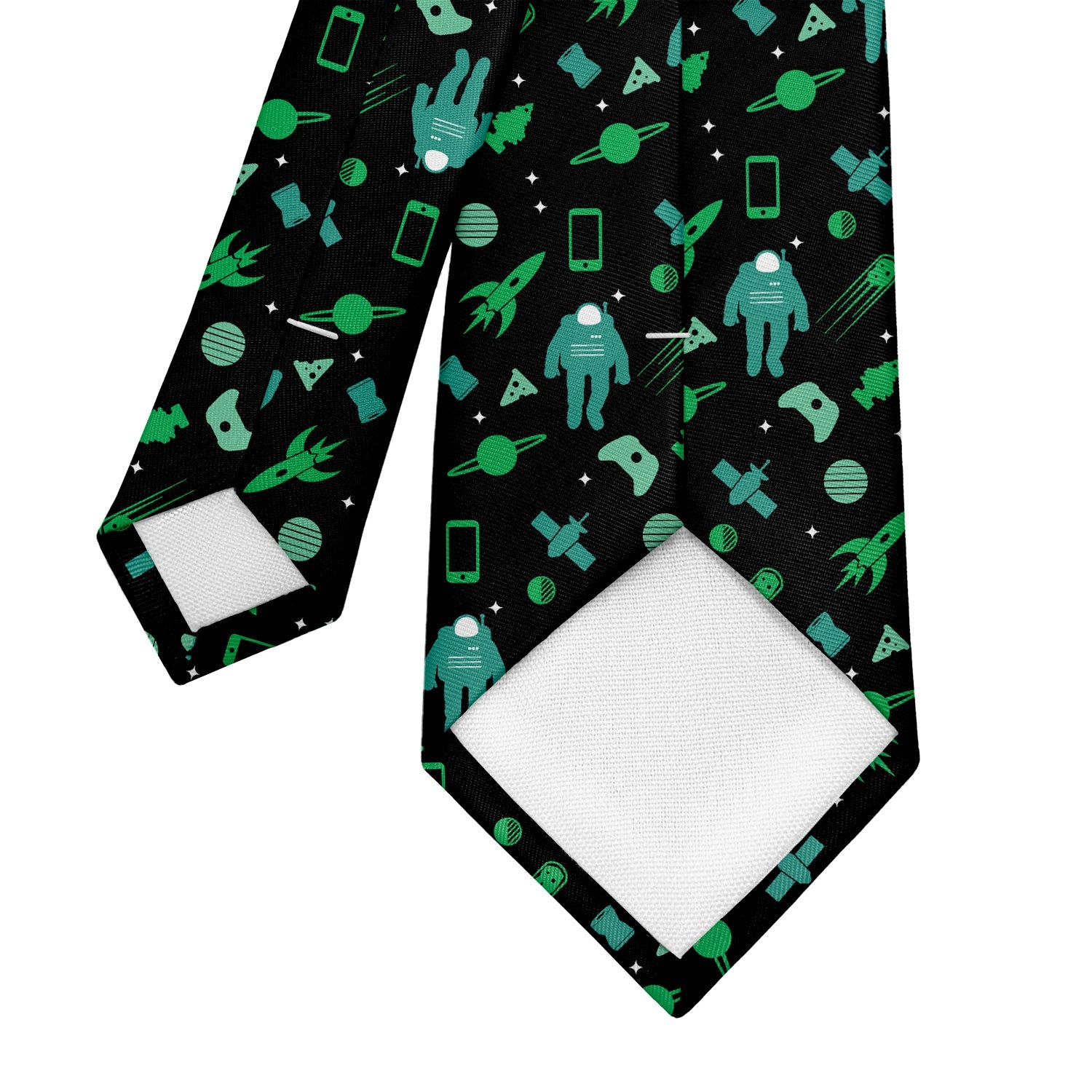 Space Junk Necktie - Tipping - Knotty Tie Co.