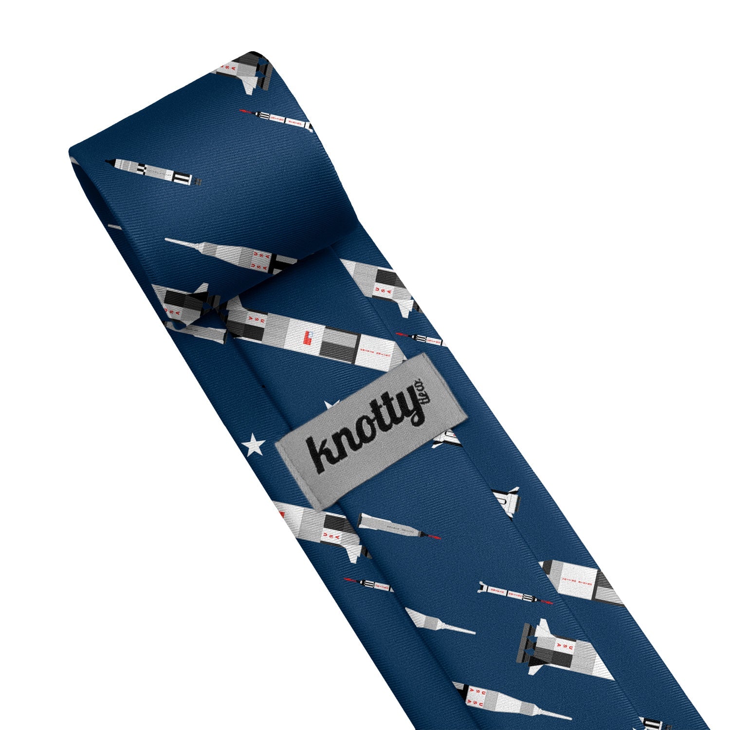 Space Race Necktie - Tag - Knotty Tie Co.