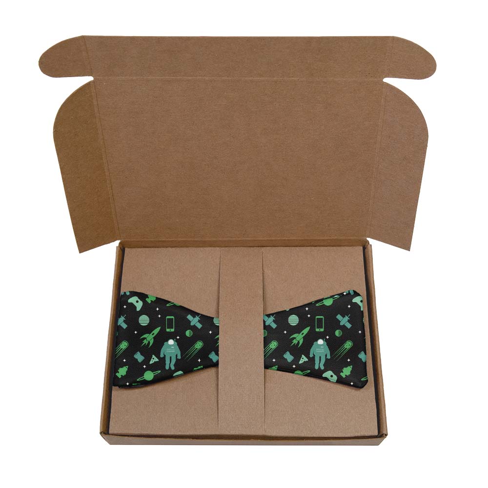 Space Junk Bow Tie- Kraft Gift Box Packaging - Knotty Tie Co.