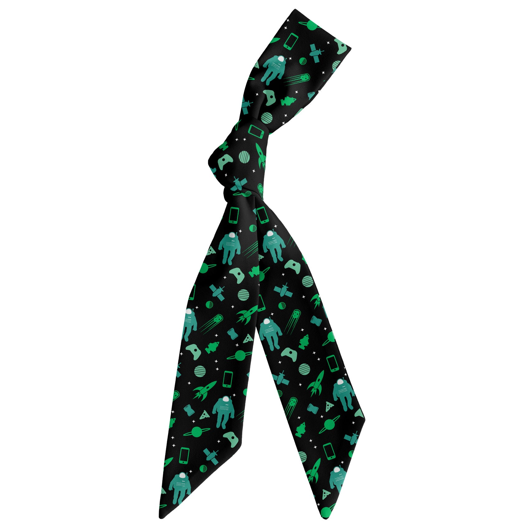 Space Junk Hair Scarf - Scarf Tied Into Knot - Knotty Tie Co.
