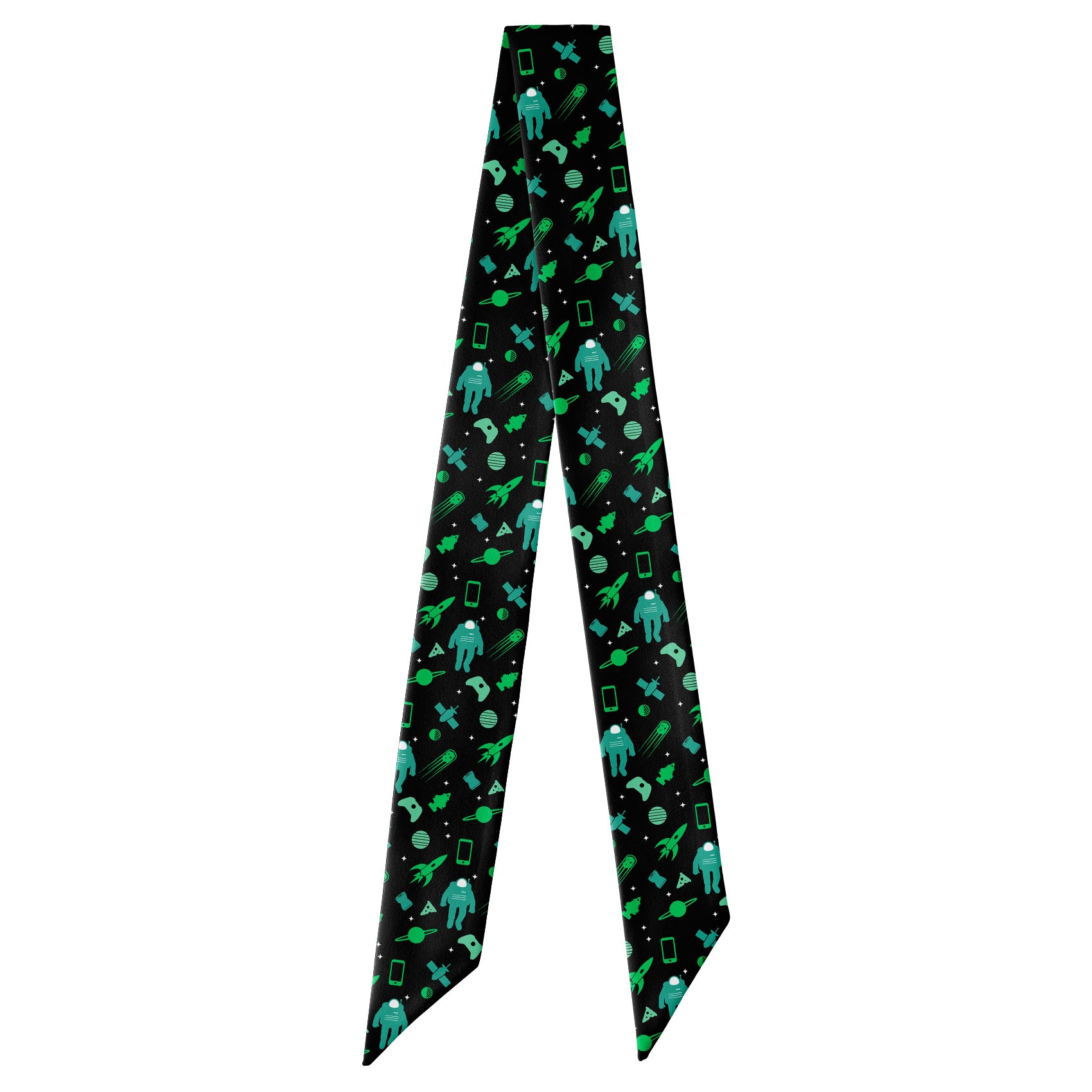 Space Junk Hair Scarf - Full View of Hair Scarf - Knotty Tie Co.