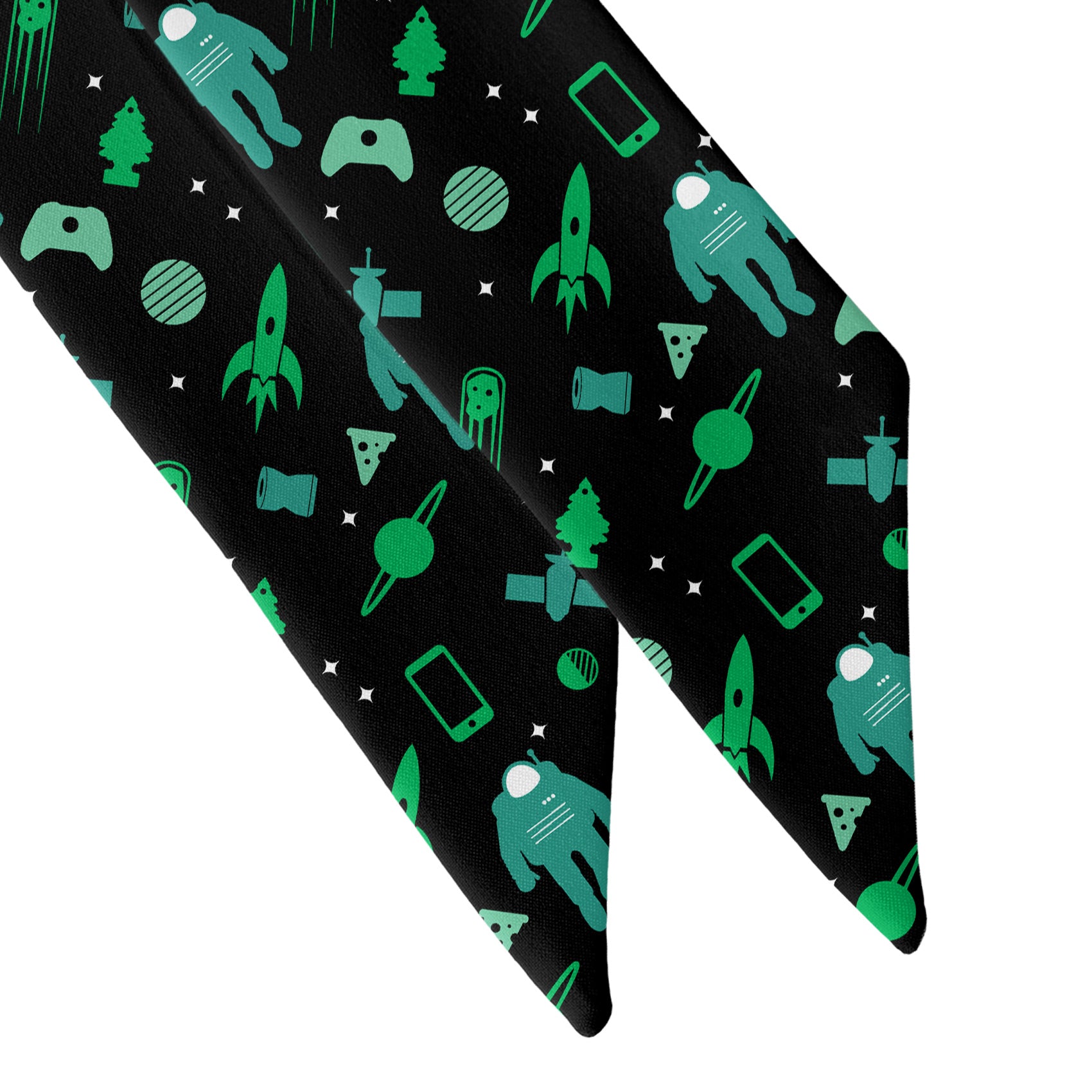 Space Junk Hair Scarf - Scarf Tapered Ends - Knotty Tie Co.