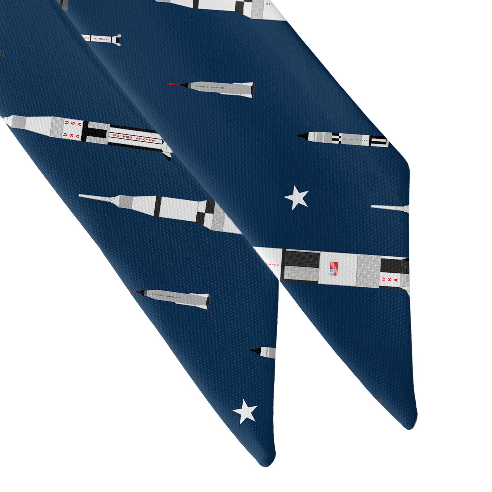 Space Race Hair Scarf - Scarf Tapered Ends - Knotty Tie Co.