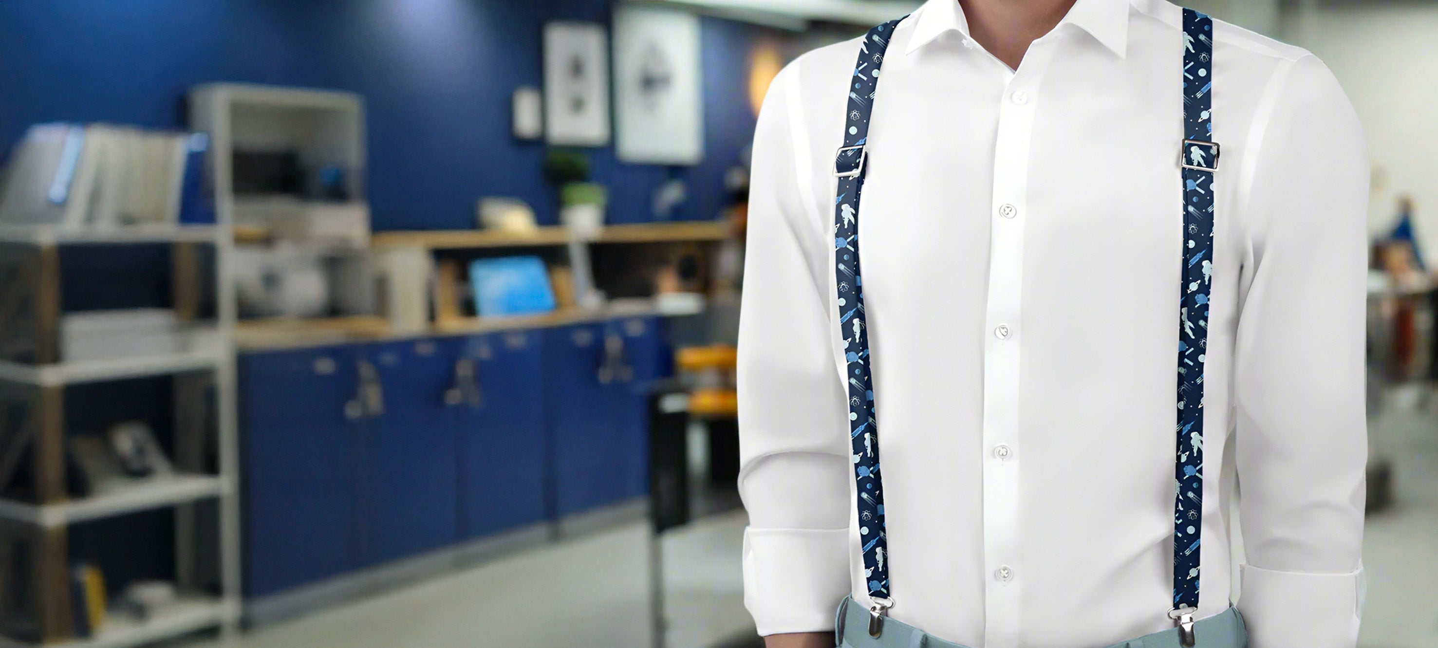 Space themed suspenders - Knotty Tie Co.