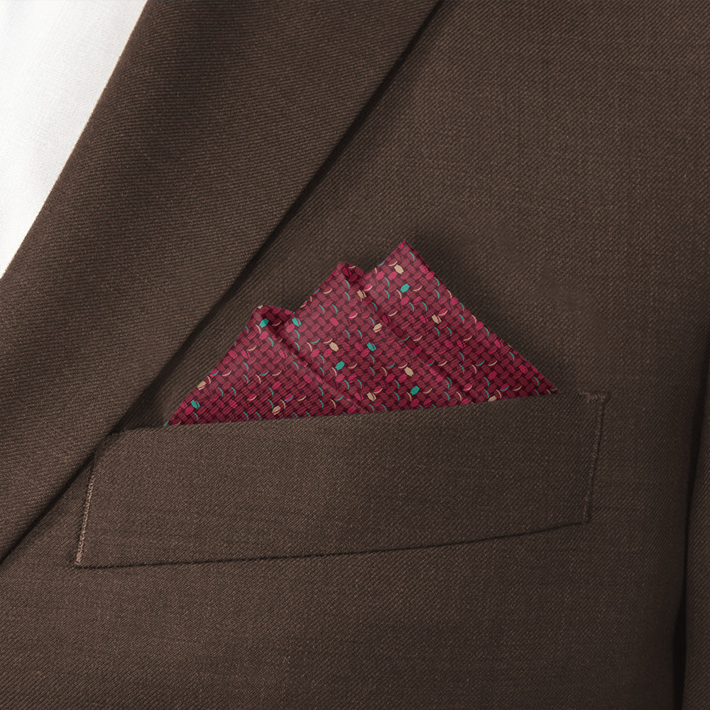Speckled Pocket Square - Stairs Fold - Knotty Tie Co.