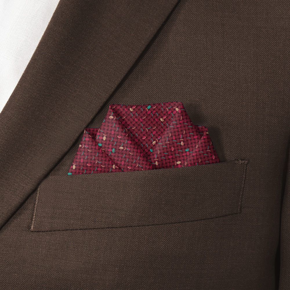 Speckled Pocket Square - Scalloped Fold - Knotty Tie Co.