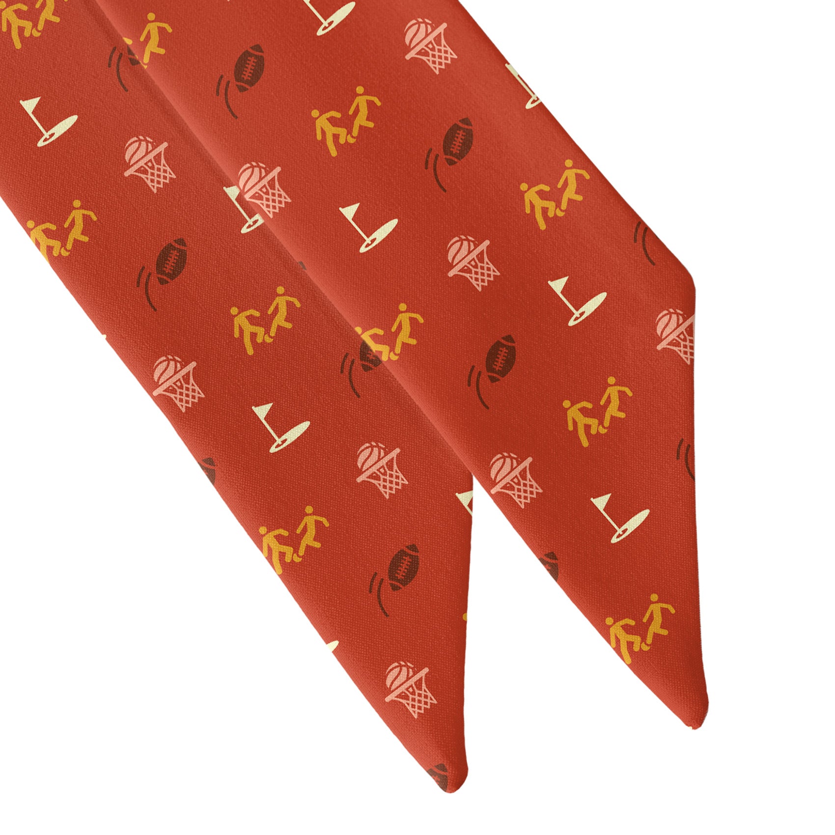 Sports With Friends Hair Scarf - Scarf Tapered Ends - Knotty Tie Co.