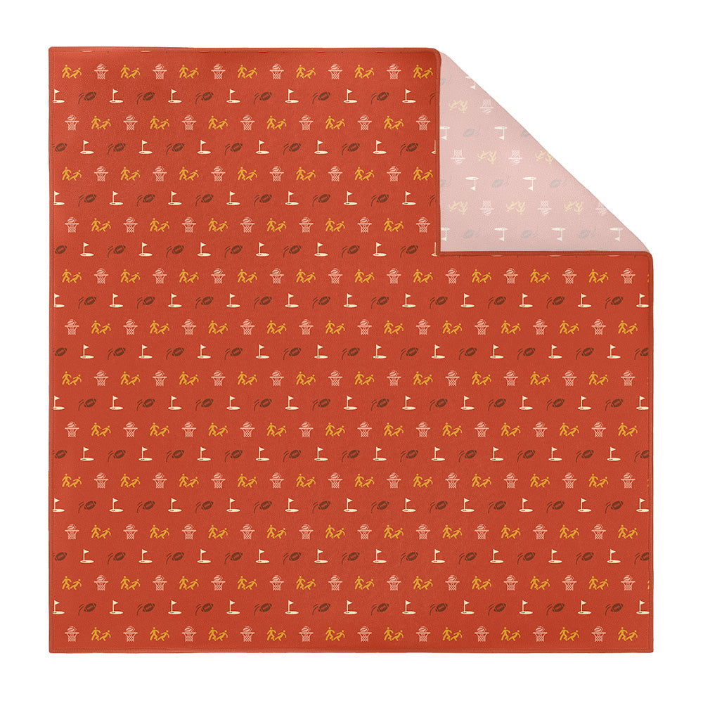 Sports With Friends Pocket Square - Printed - Knotty Tie Co.