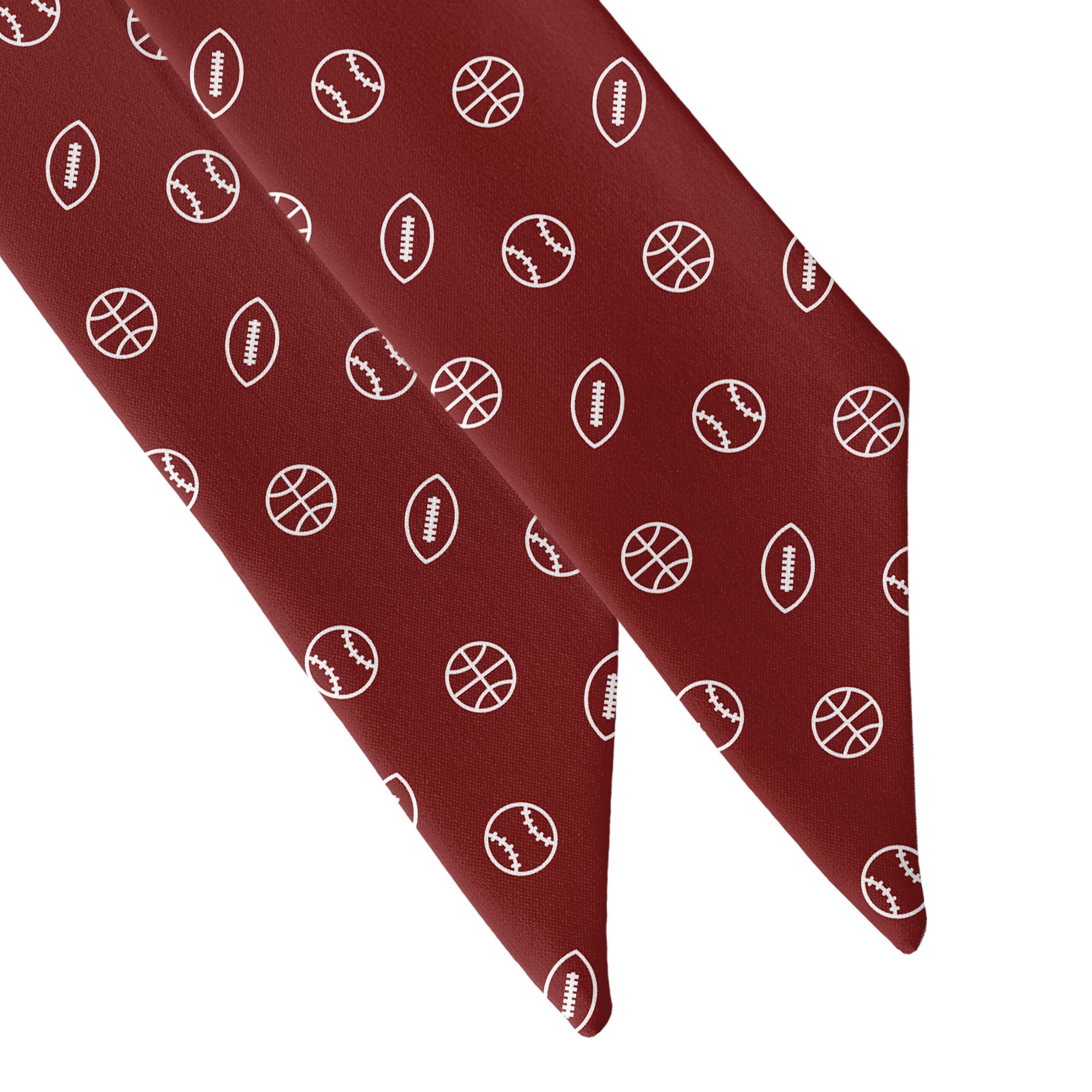 Sportsball Hair Scarf - Scarf Tapered Ends - Knotty Tie Co.
