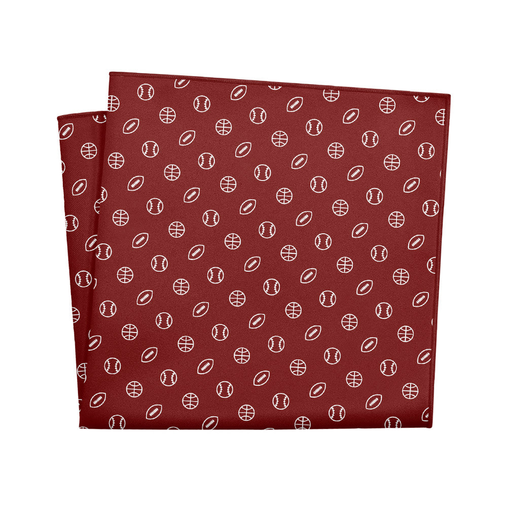Sportsball Pocket Square - 12" Square - Knotty Tie Co.