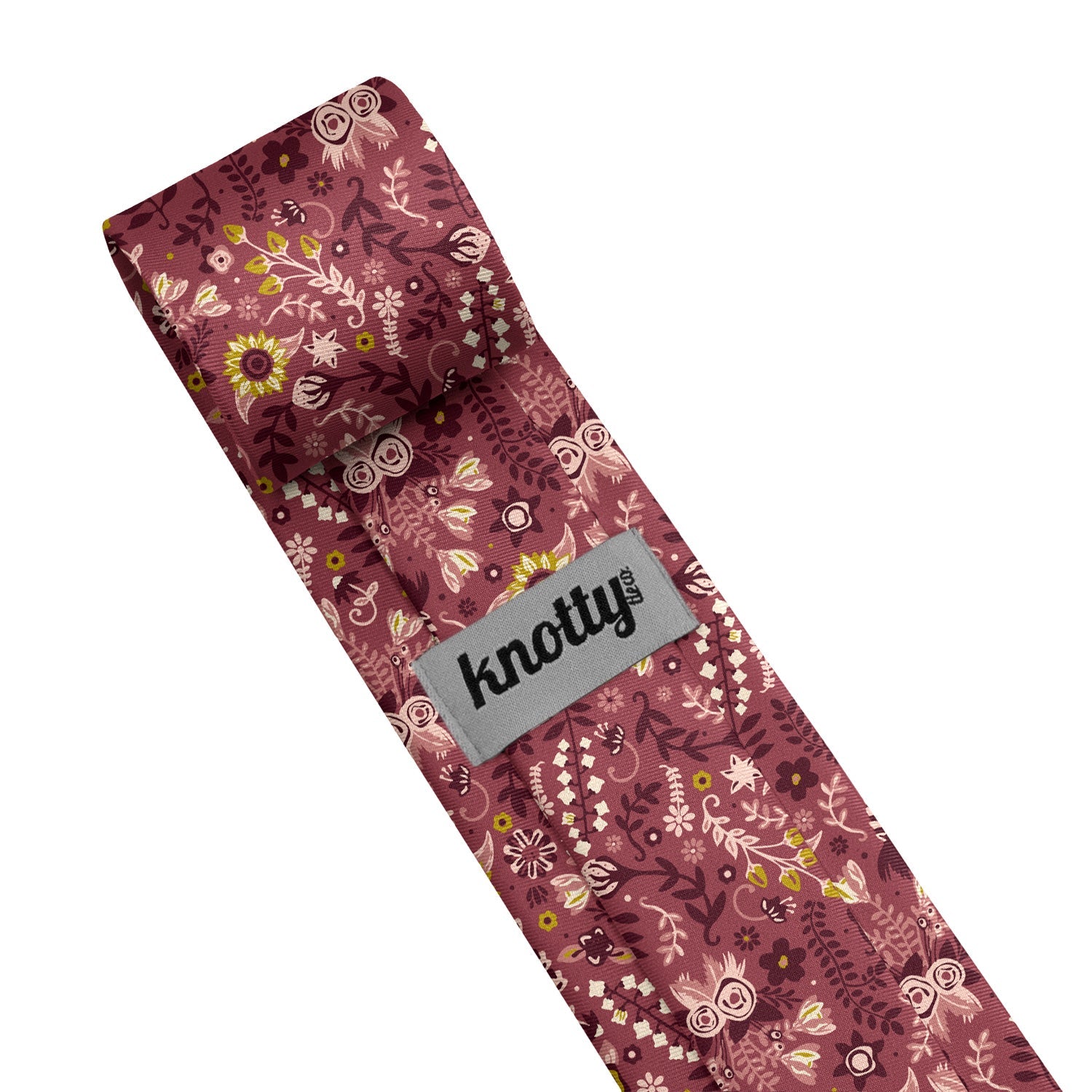 Spring Garden Floral Necktie - Tag - Knotty Tie Co.