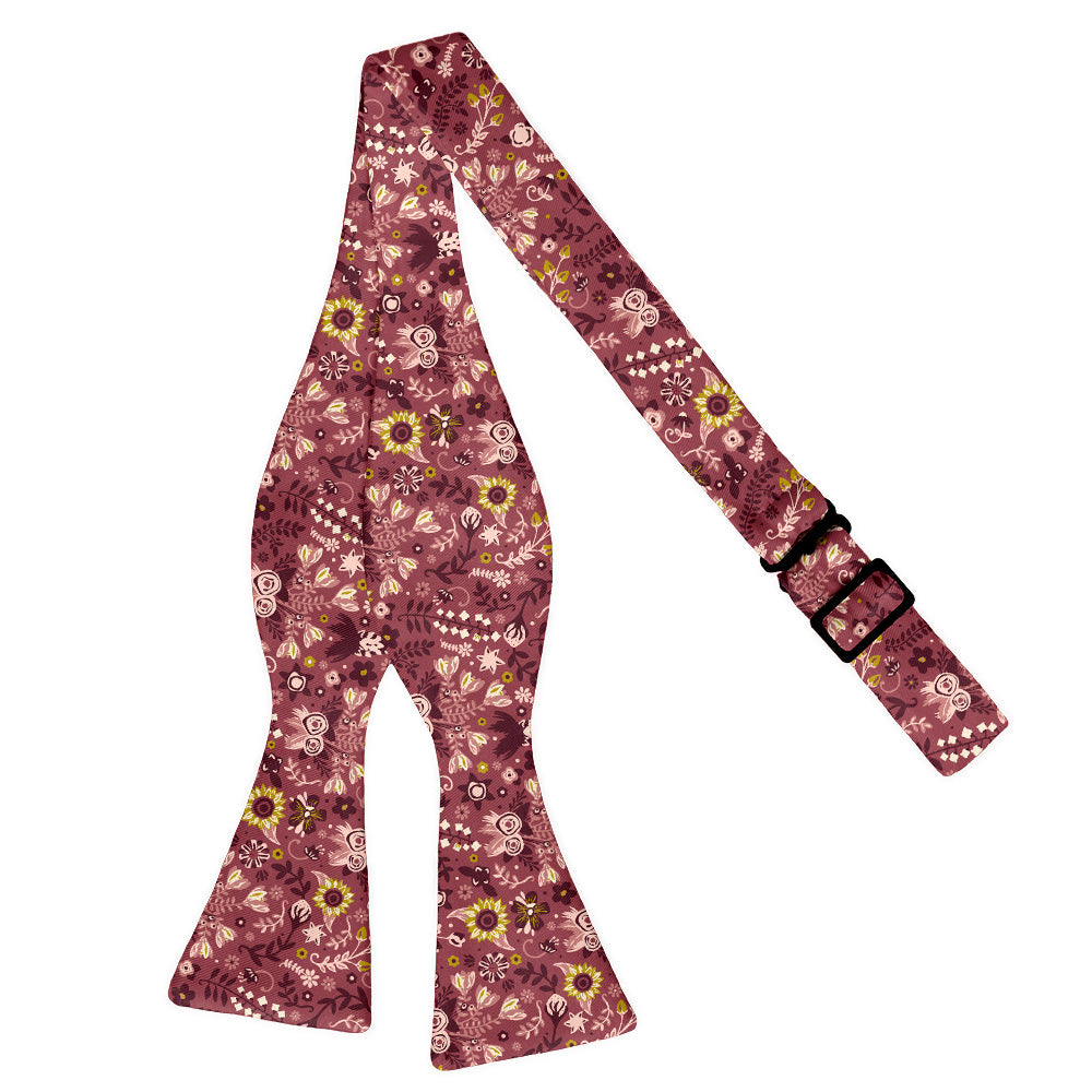 Spring Garden Floral Bow Tie - Self Tie Flat - Knotty Tie Co.