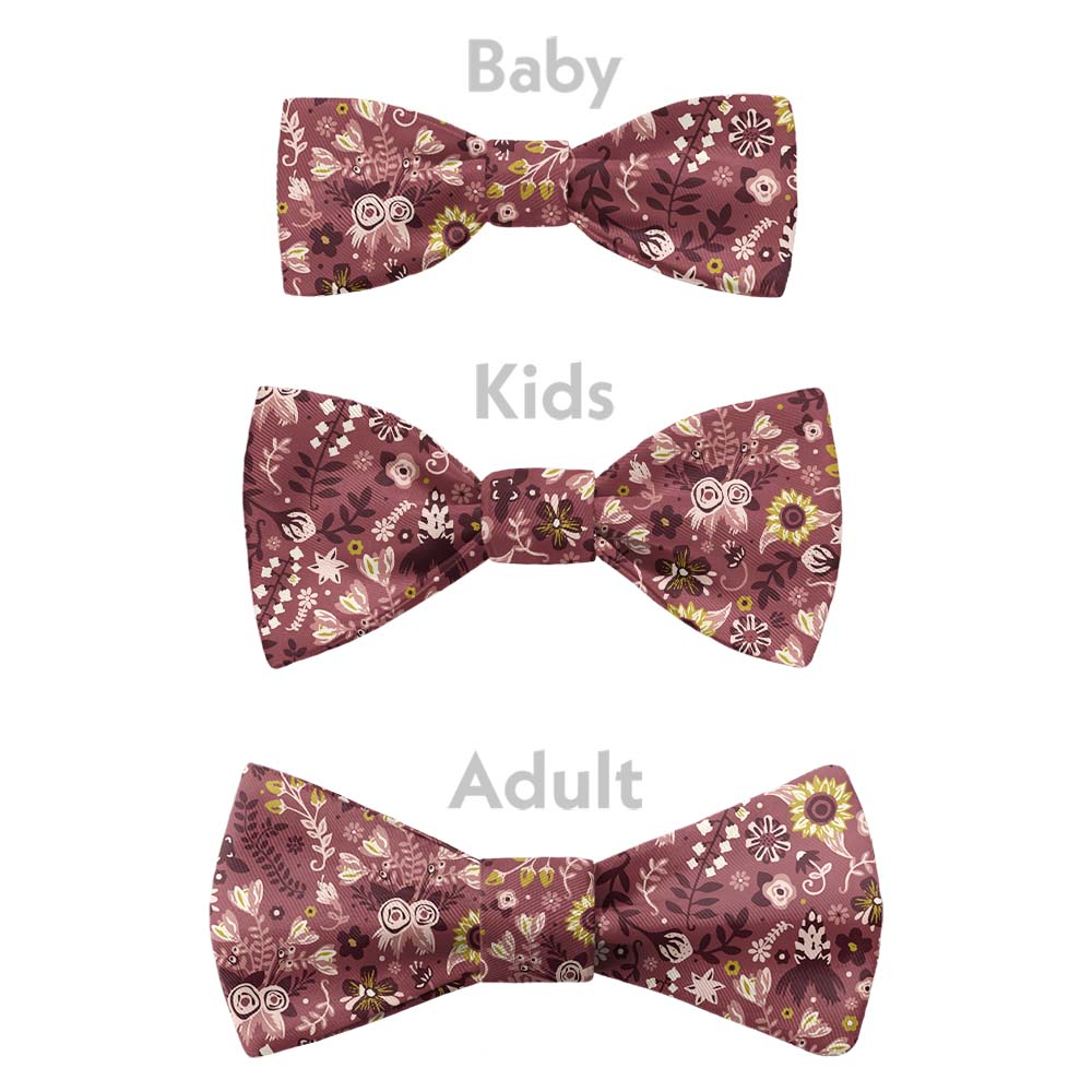 Spring Garden Floral Bow Tie - Bow Sizes - Knotty Tie Co.
