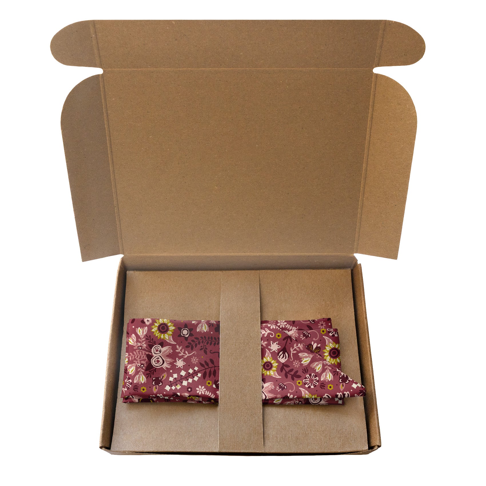 Spring Garden Floral Hair Scarf - Packaging - Knotty Tie Co.