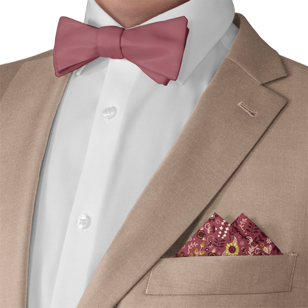 Spring Garden Floral Pocket Square - Matching Bow Tie - Knotty Tie Co.
