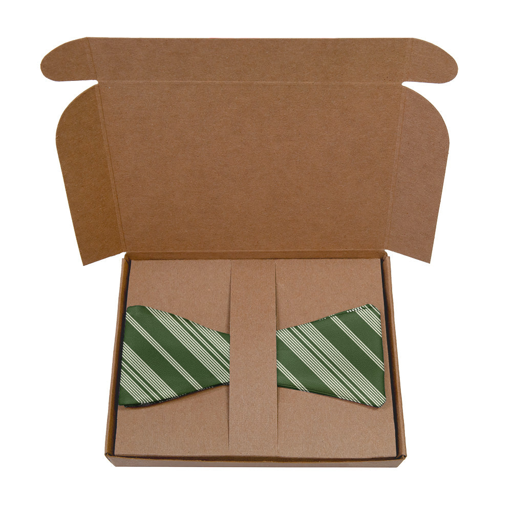 Sprinter Pinstripe Bow Tie - Kraft Gift Box Packaging - Knotty Tie Co.
