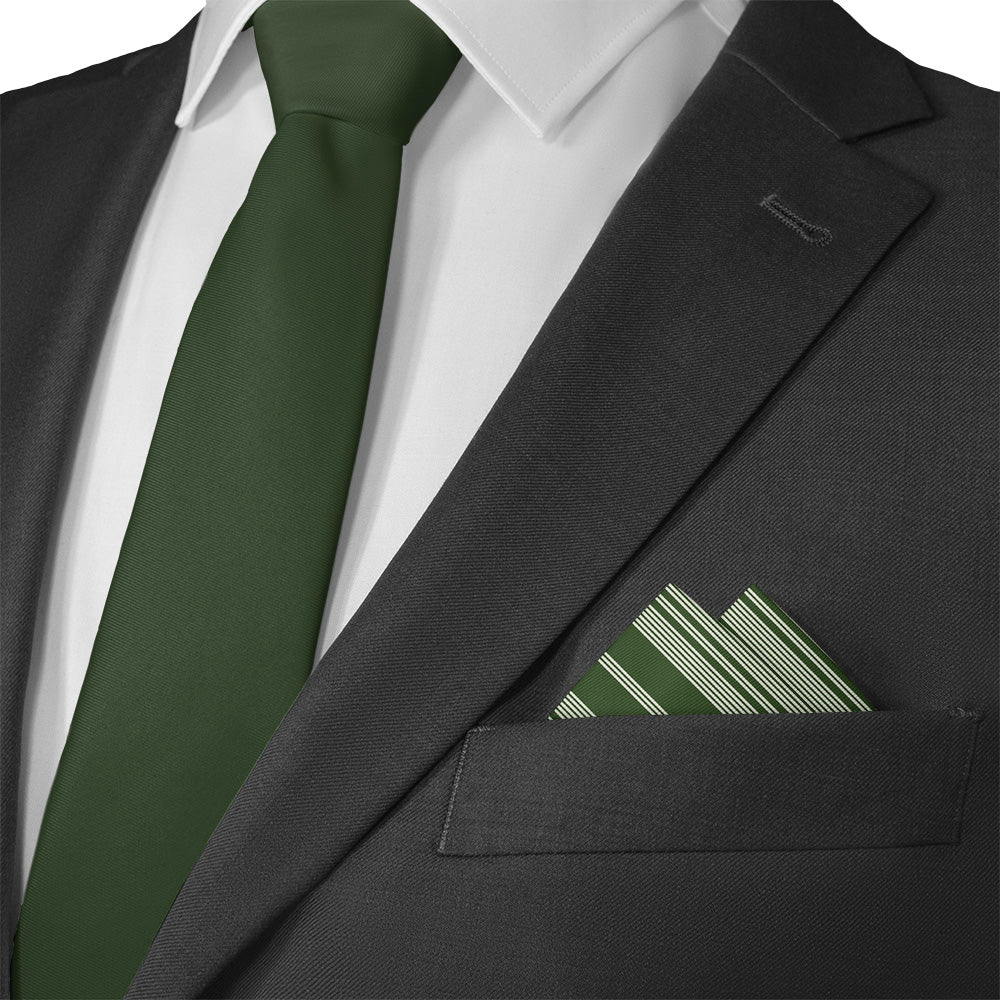 Sprinter Pinstripe Pocket Square - Matching Necktie - Knotty Tie Co.