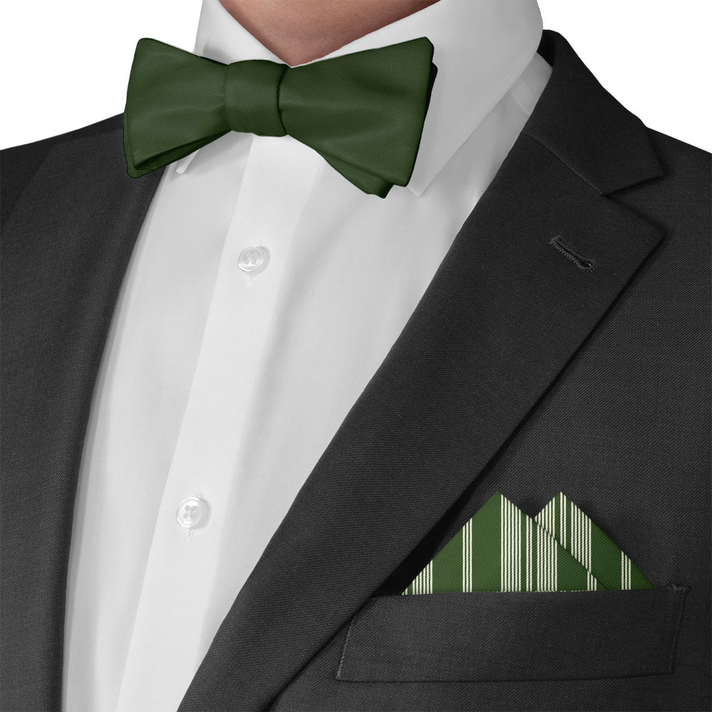 Sprinter Pinstripe Pocket Square - Matching Bow Tie - Knotty Tie Co.