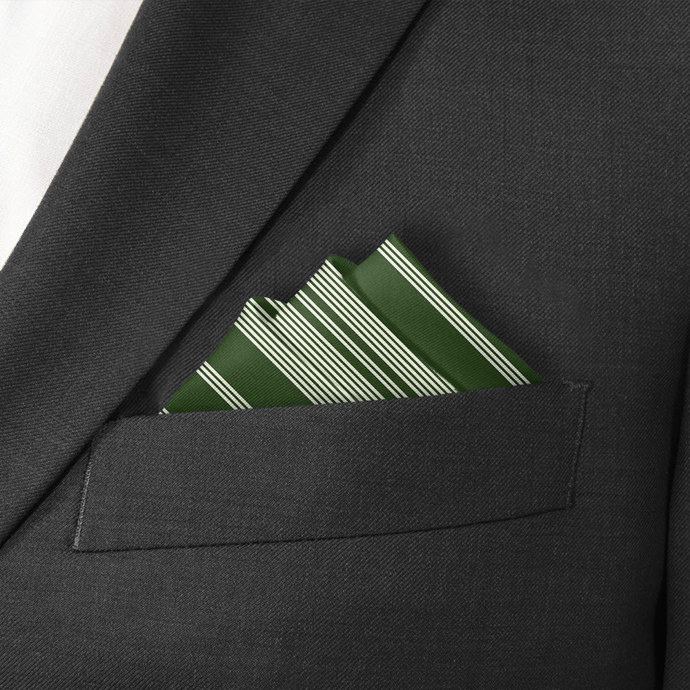 Sprinter Pinstripe Pocket Square - Stairs Fold - Knotty Tie Co.