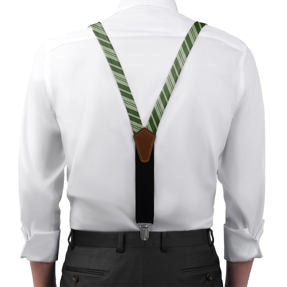 Sprinter Pinstripe Suspenders - On Model Front View - Knotty Tie Co.