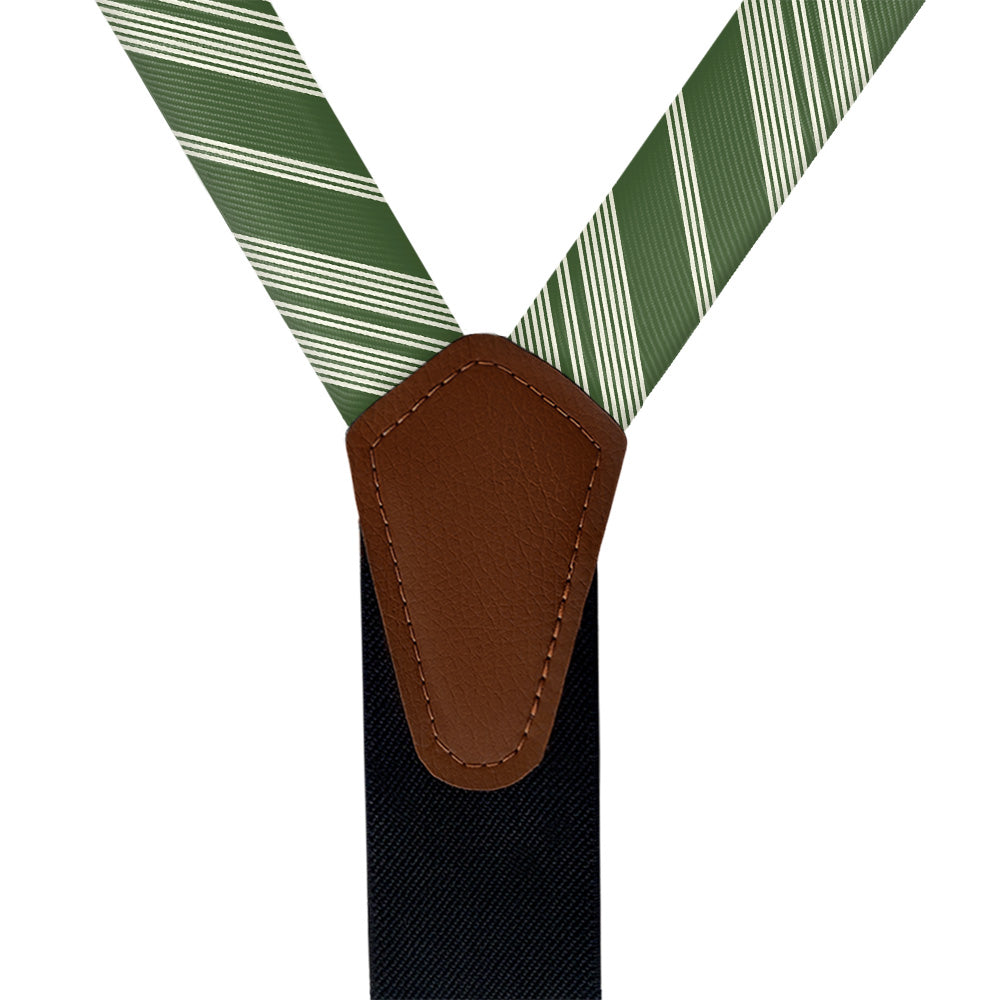 Sprinter Pinstripe Suspenders - Vegan Leather Y-Back - Knotty Tie Co.