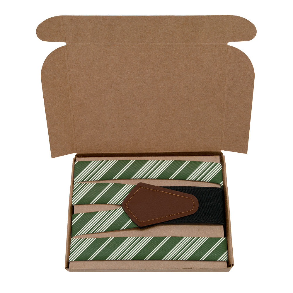 Sprinter Pinstripe Suspenders - Kraft Gift Box Packaging - Knotty Tie Co.