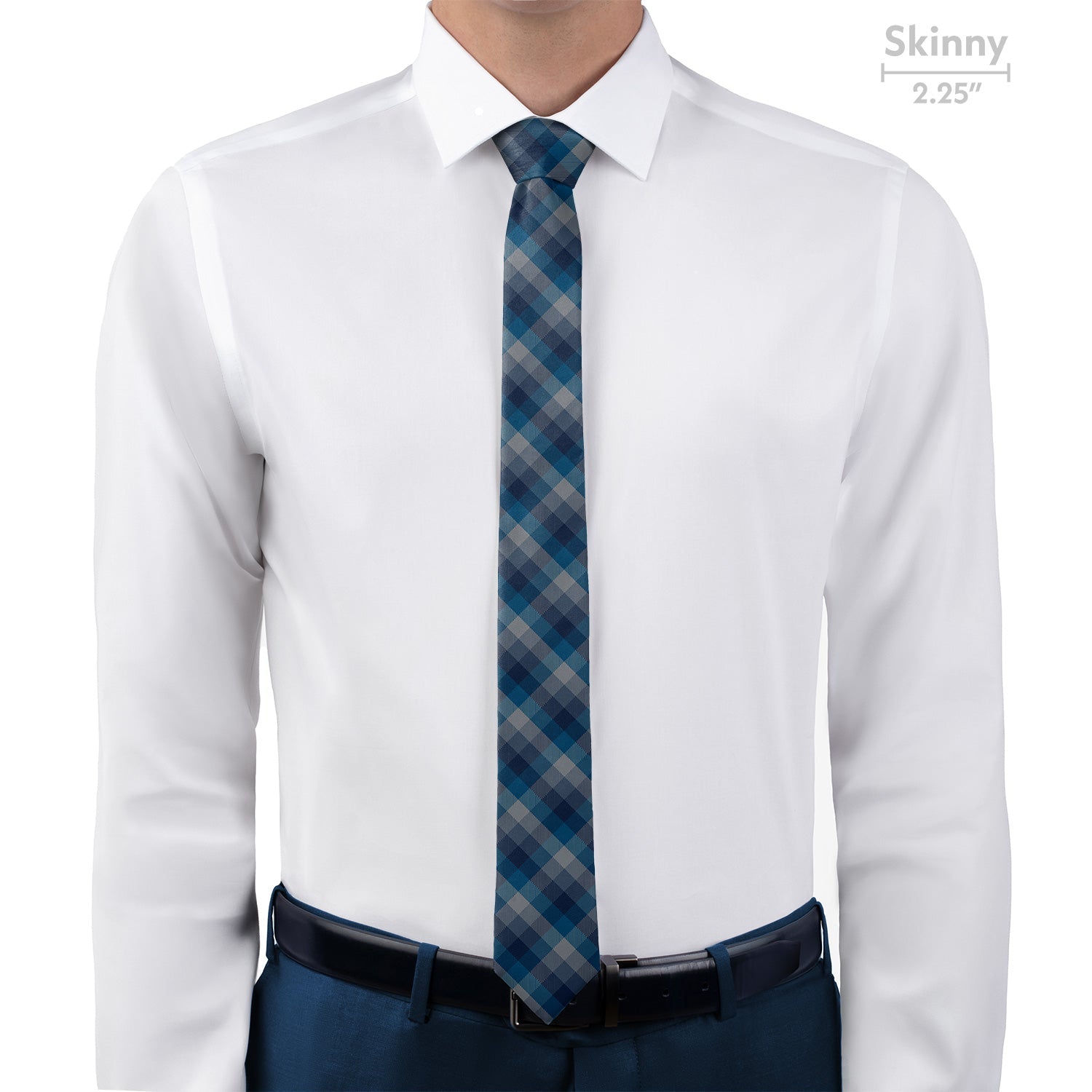 Squared Away Plaid Necktie - Skinny - Knotty Tie Co.