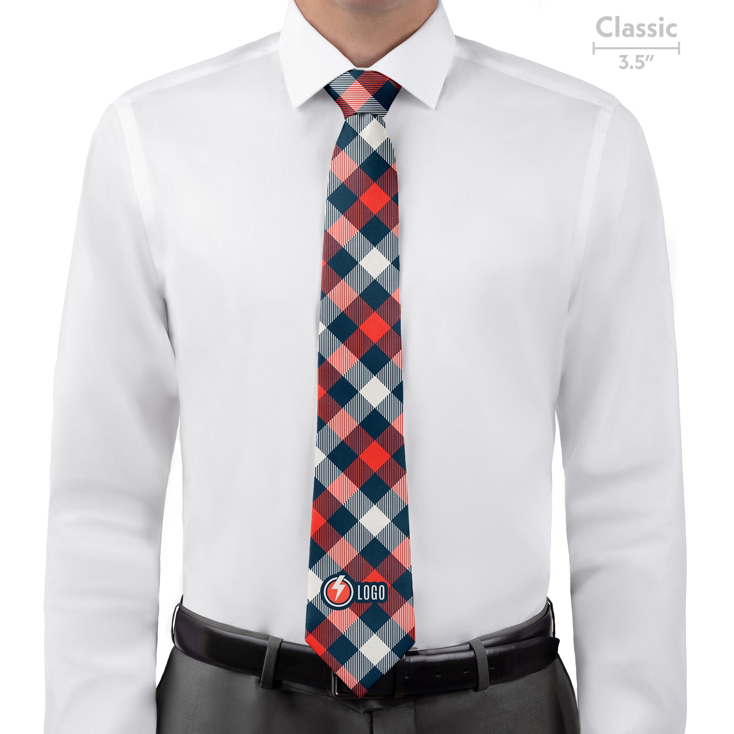 Custom Squared Away 1 Logo Tie - Classic - Knotty Tie Co.