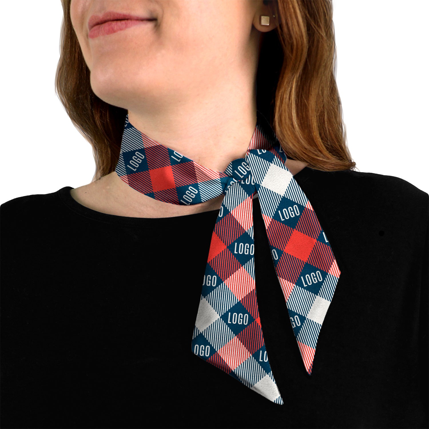 Squared Away 2 Hair Neck Logo Scarf - Knotty Tie Co.