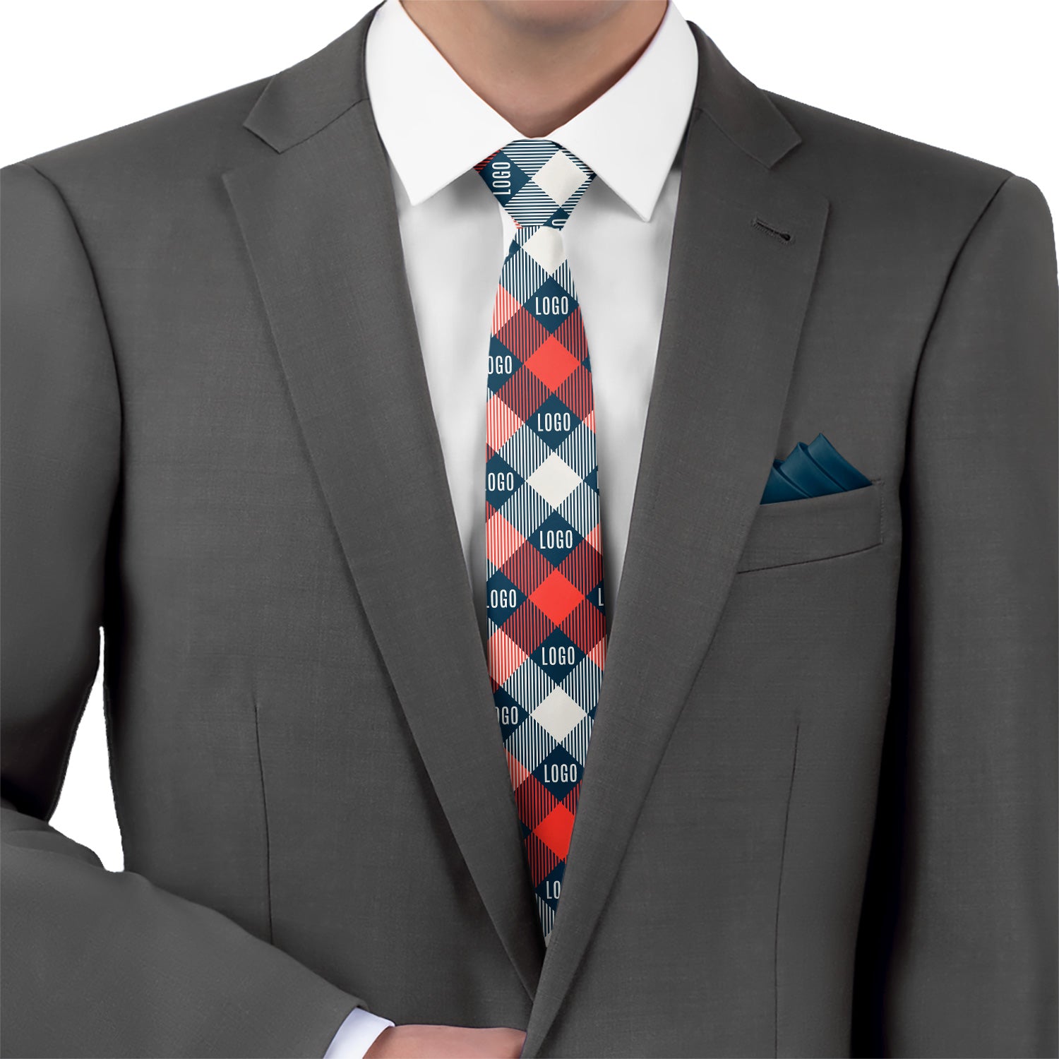 Custom Squared Away 2 Logo Tie - Suit - Knotty Tie Co.