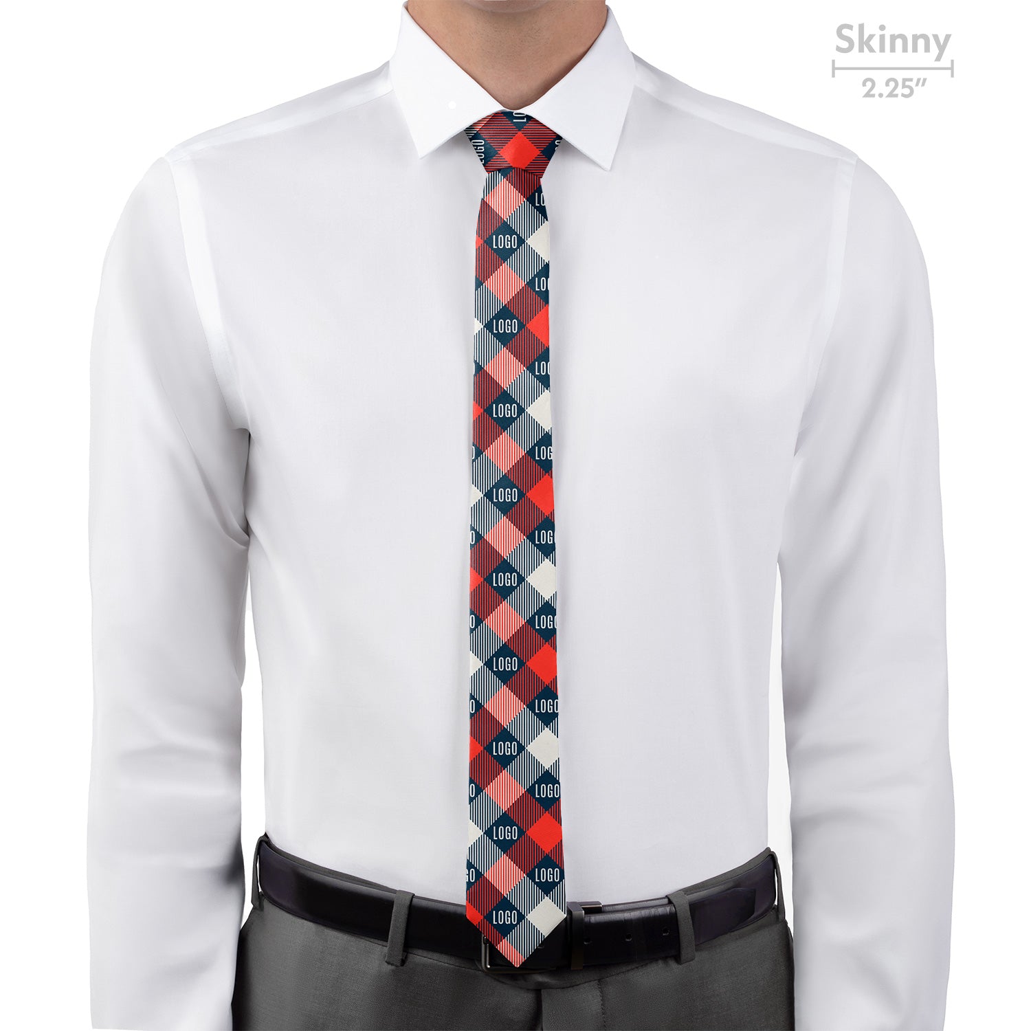 Custom Squared Away 2 Logo Tie - Skinny - Knotty Tie Co.