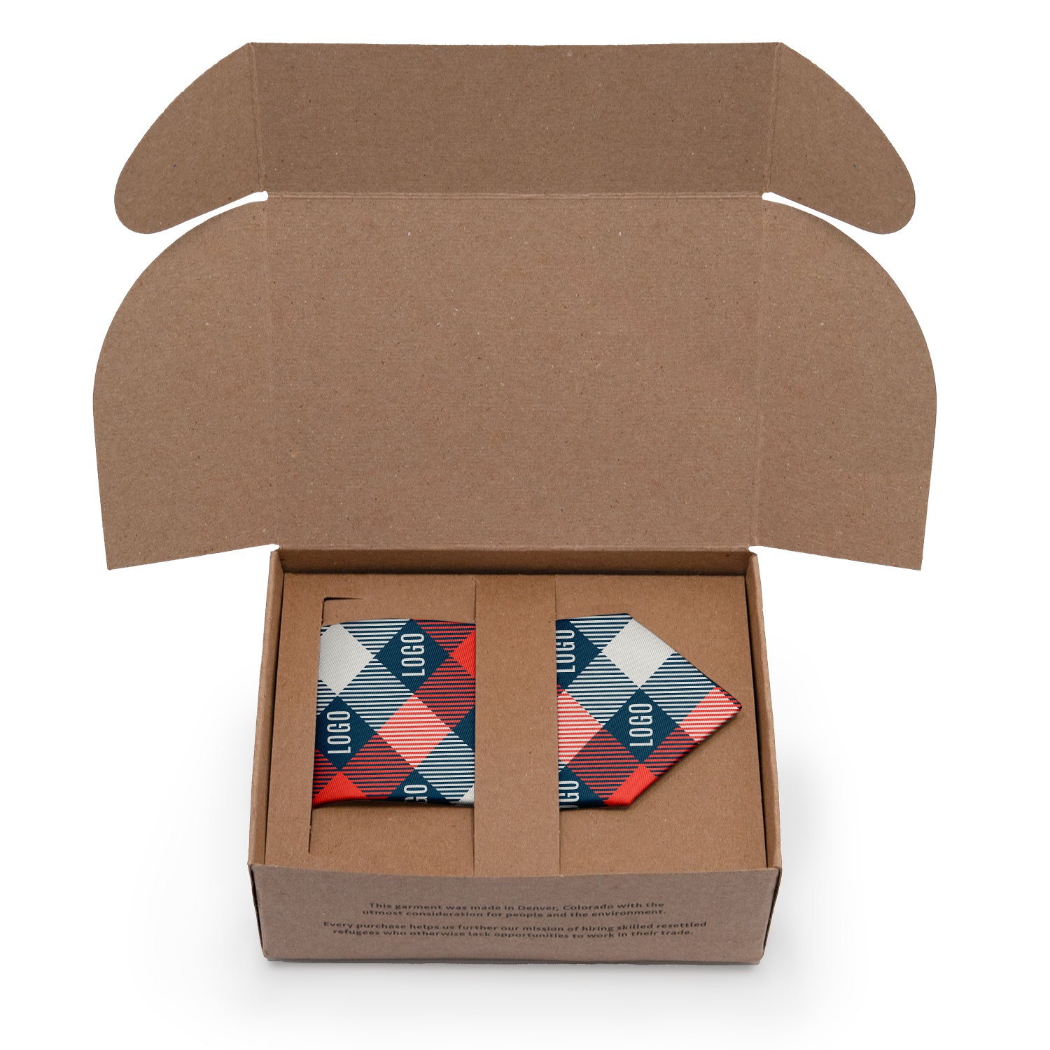 Custom Squared Away 2 Logo Tie - Packaging - Knotty Tie Co.