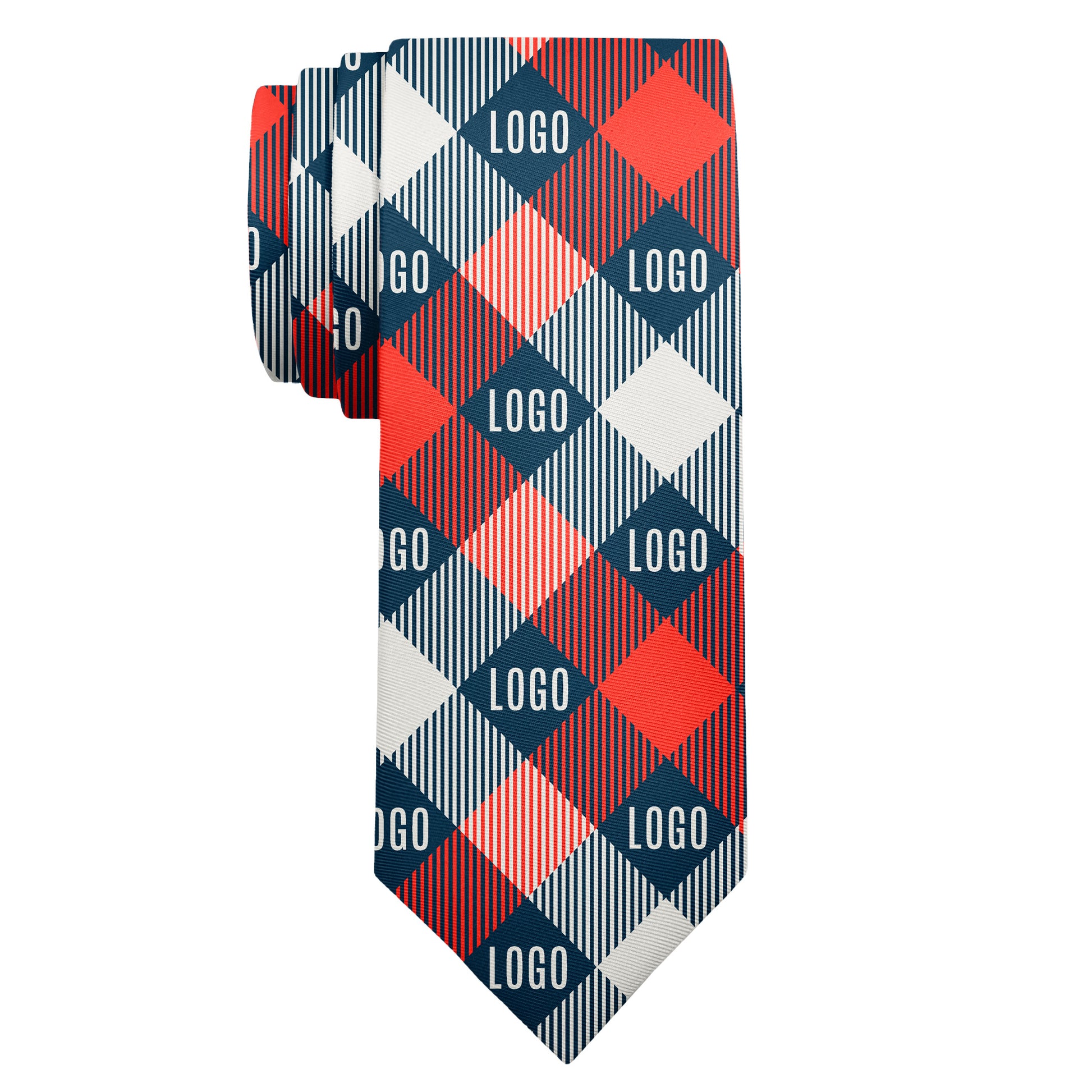 Custom Squared Away 2 Logo Tie - Long Roll - Knotty Tie Co.