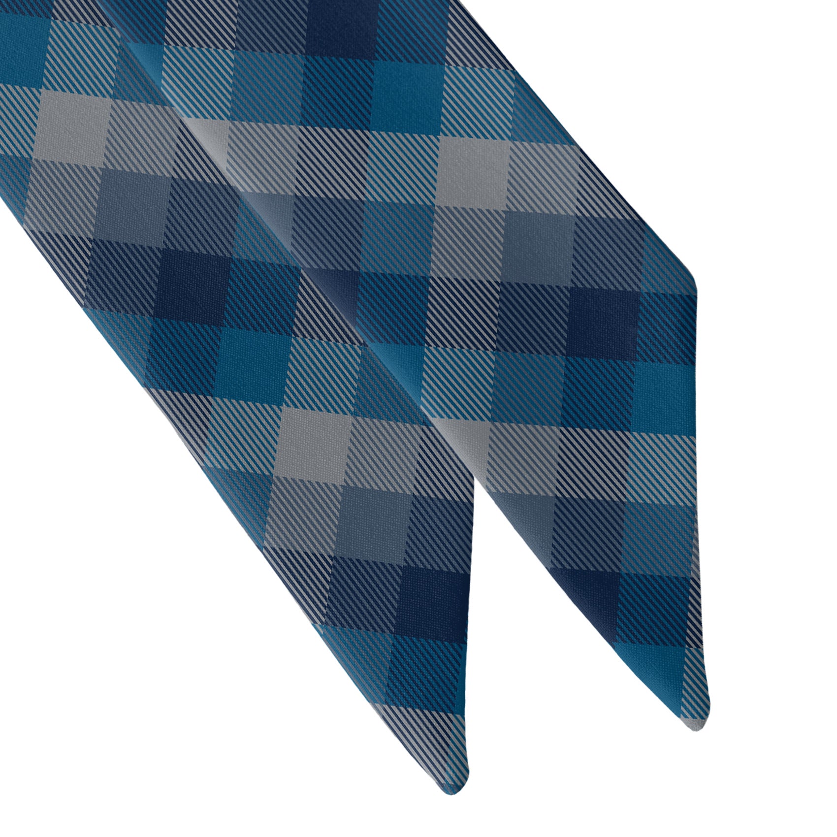 Squared Away Plaid Hair Scarf - Scarf Tapered Ends - Knotty Tie Co.