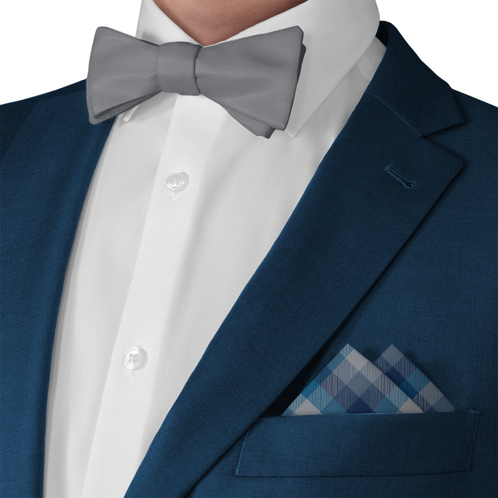 Squared Away Plaid Pocket Square - Matching Bow Tie - Knotty Tie Co.