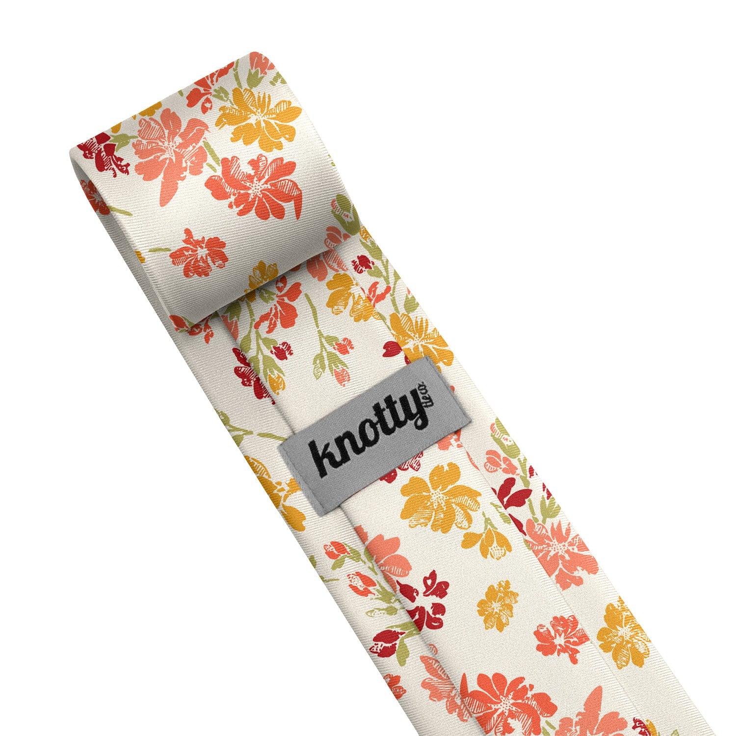 Stamped Floral Necktie - Tag - Knotty Tie Co.
