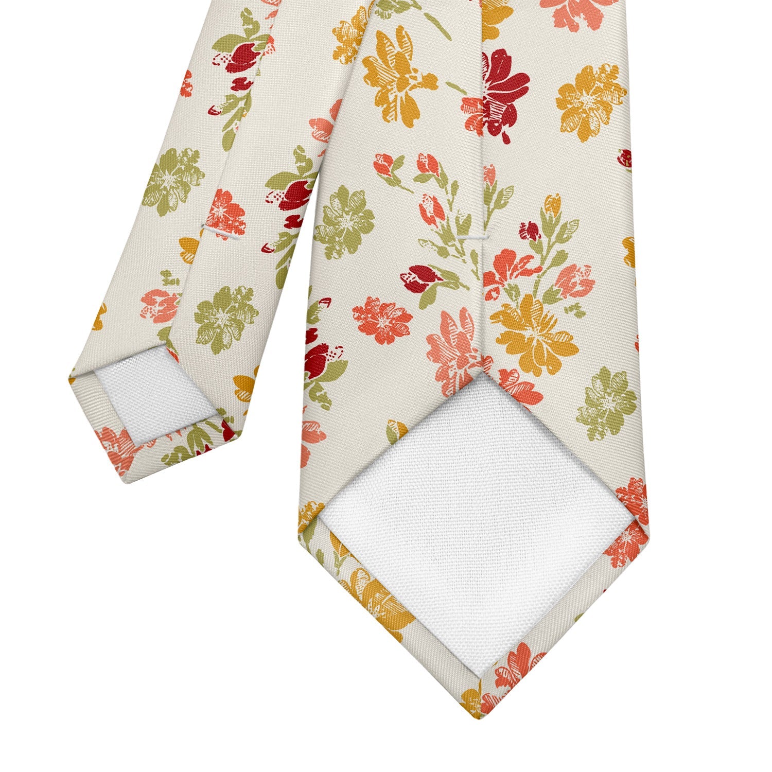 Stamped Floral Necktie - Tipping - Knotty Tie Co.