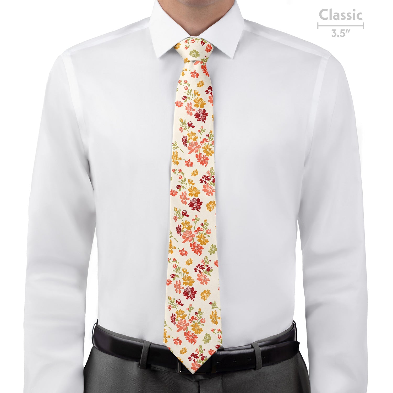 Stamped Floral Necktie - Classic - Knotty Tie Co.