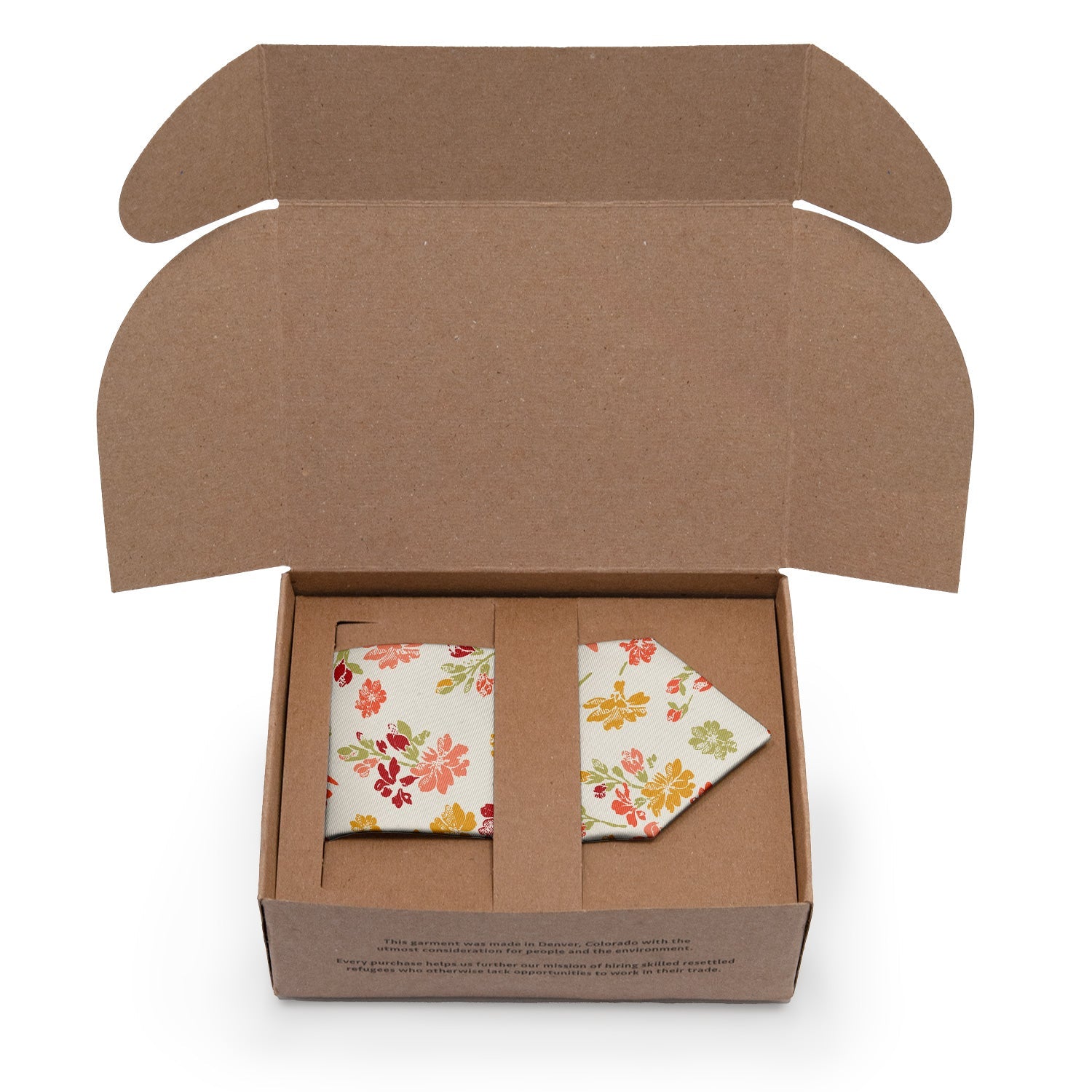 Stamped Floral Necktie - Packaging - Knotty Tie Co.