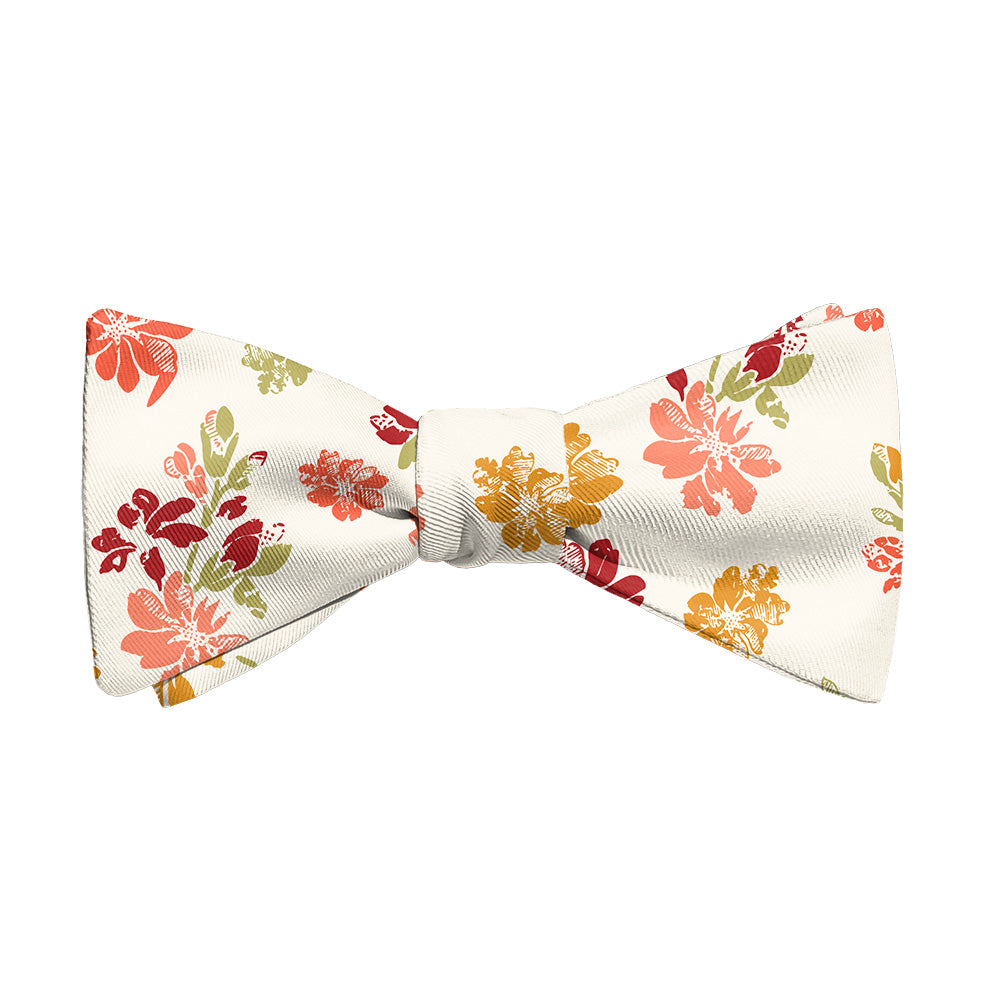 Stamped Floral Bow Tie - Adult Standard Self-Tie 14-18" -  - Knotty Tie Co.