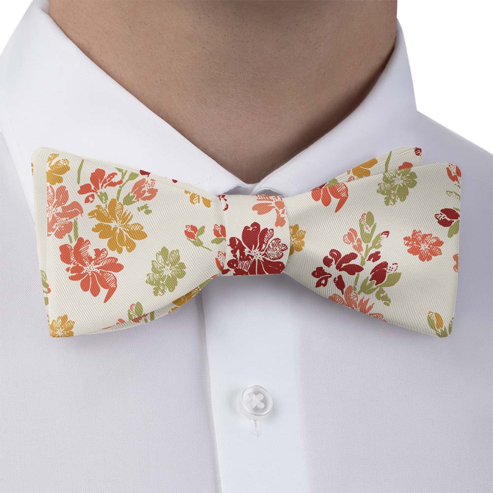 Stamped Floral Bow Tie - Bow Tie with Dress Shirt - Knotty Tie Co.