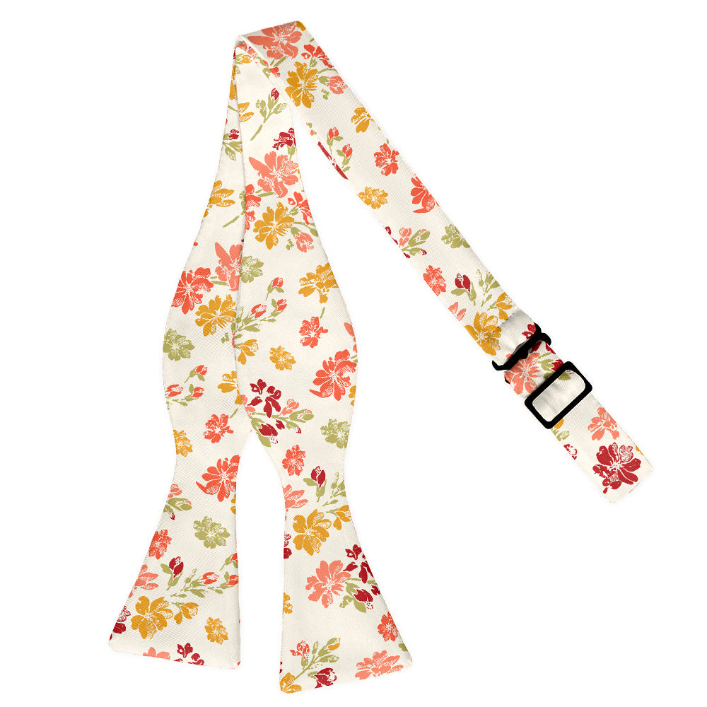 Stamped Floral Bow Tie - Self Tie Flat - Knotty Tie Co.