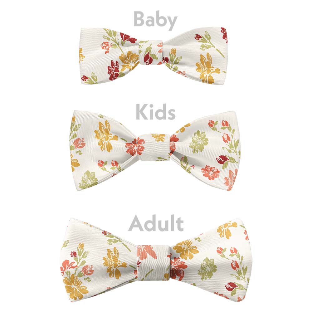 Stamped Floral Bow Tie - Bow Sizes - Knotty Tie Co.