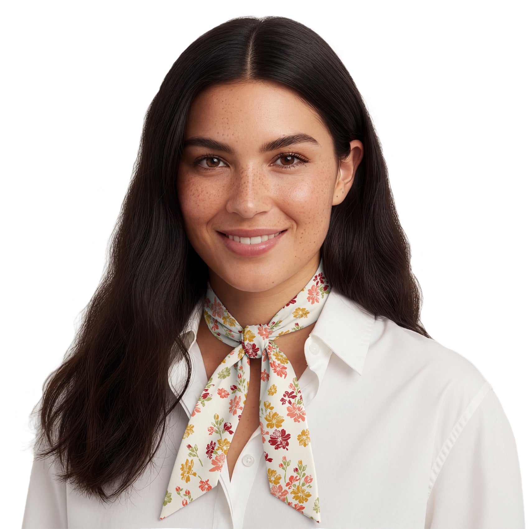 Stamped Floral Hair Scarf - Neck Scarves - Knotty Tie Co.