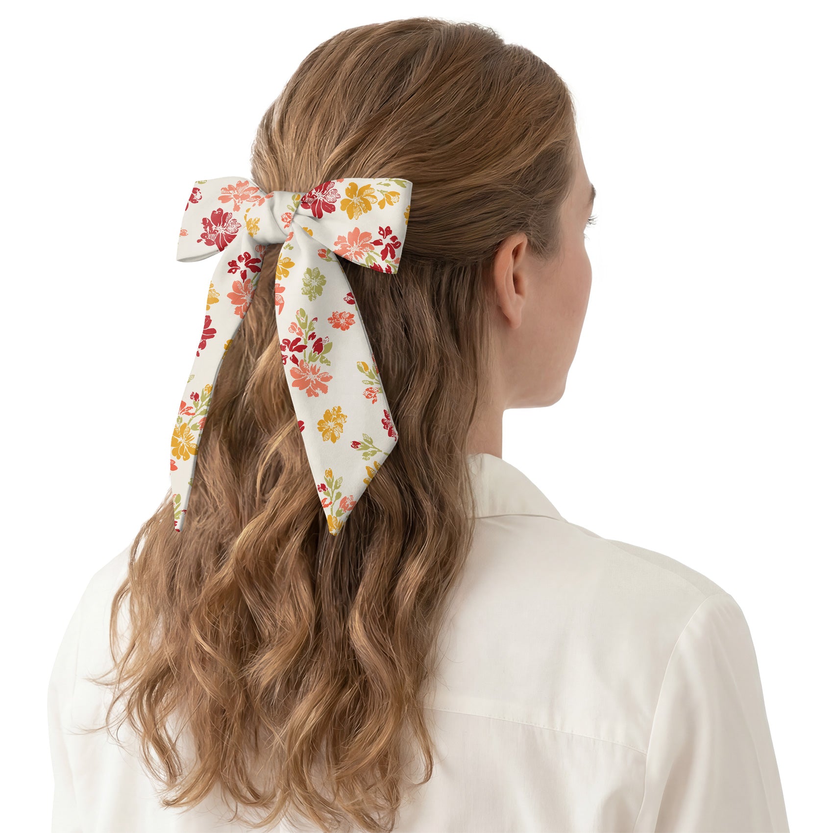 Stamped Floral Hair Scarf - Hair Scarf - Knotty Tie Co.