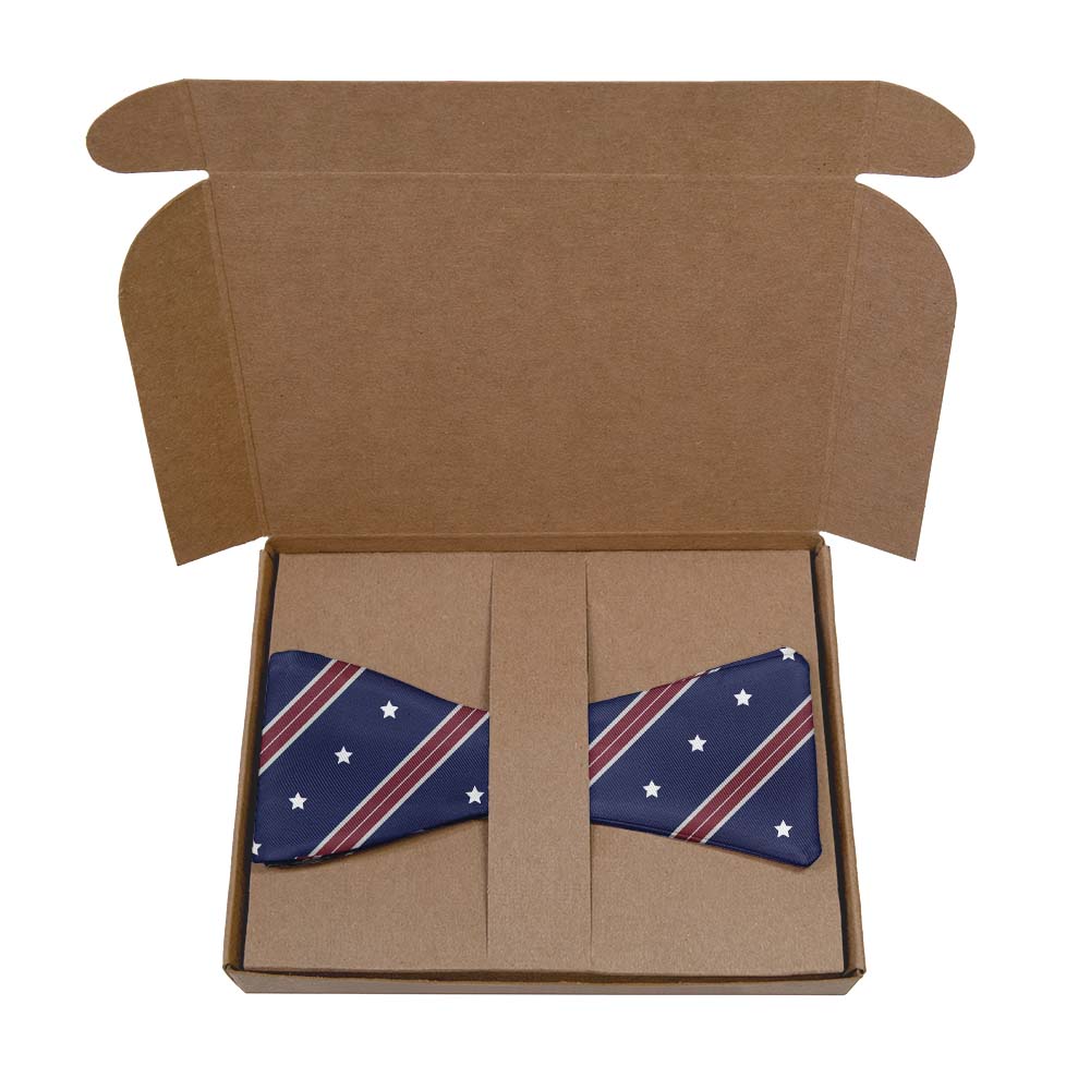 Star Spangled Bow Tie- Kraft Gift Box Packaging - Knotty Tie Co.