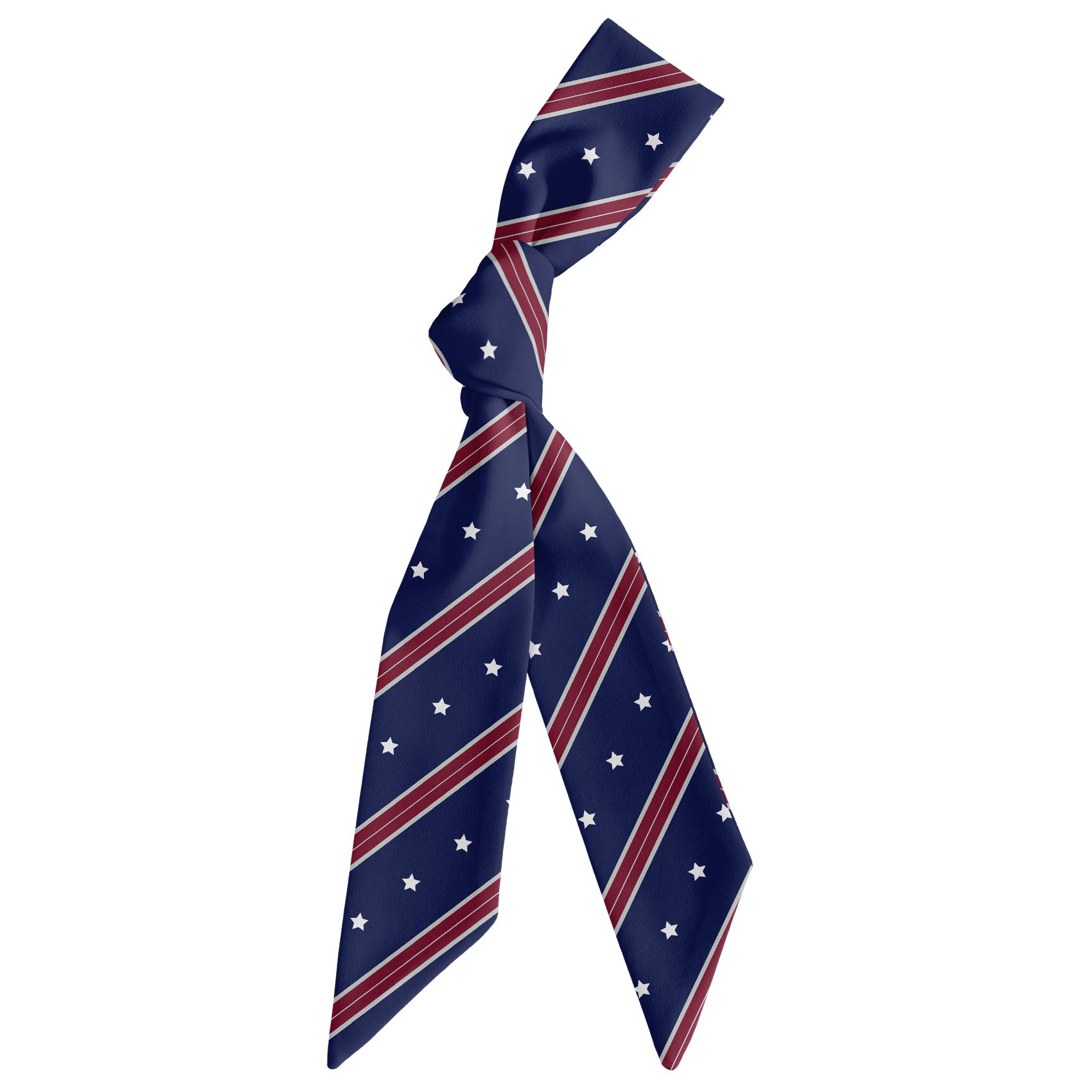 Star Spangled Hair Scarf - Scarf Tied Into Knot - Knotty Tie Co.