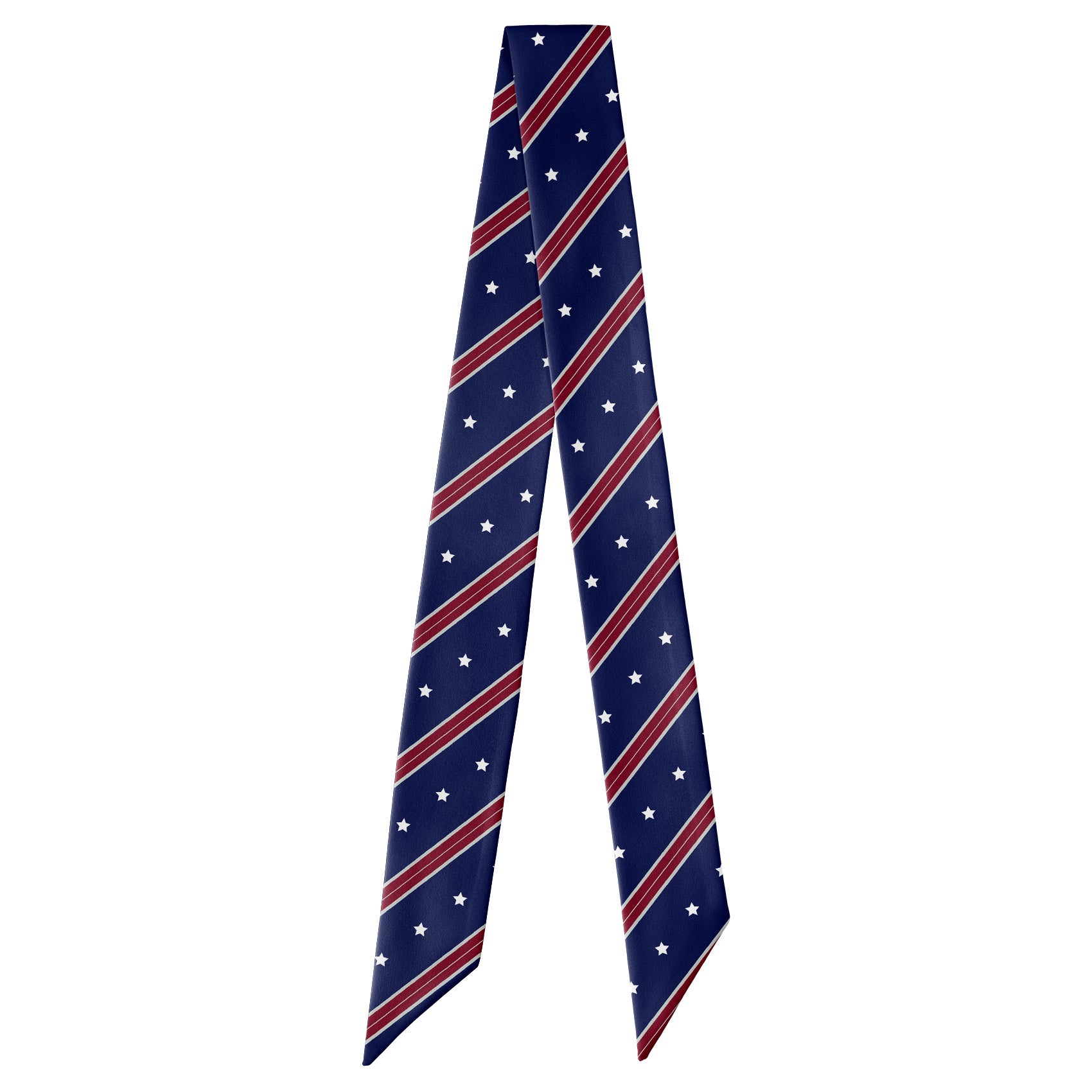 Star Spangled Hair Scarf - Full View of Hair Scarf - Knotty Tie Co.